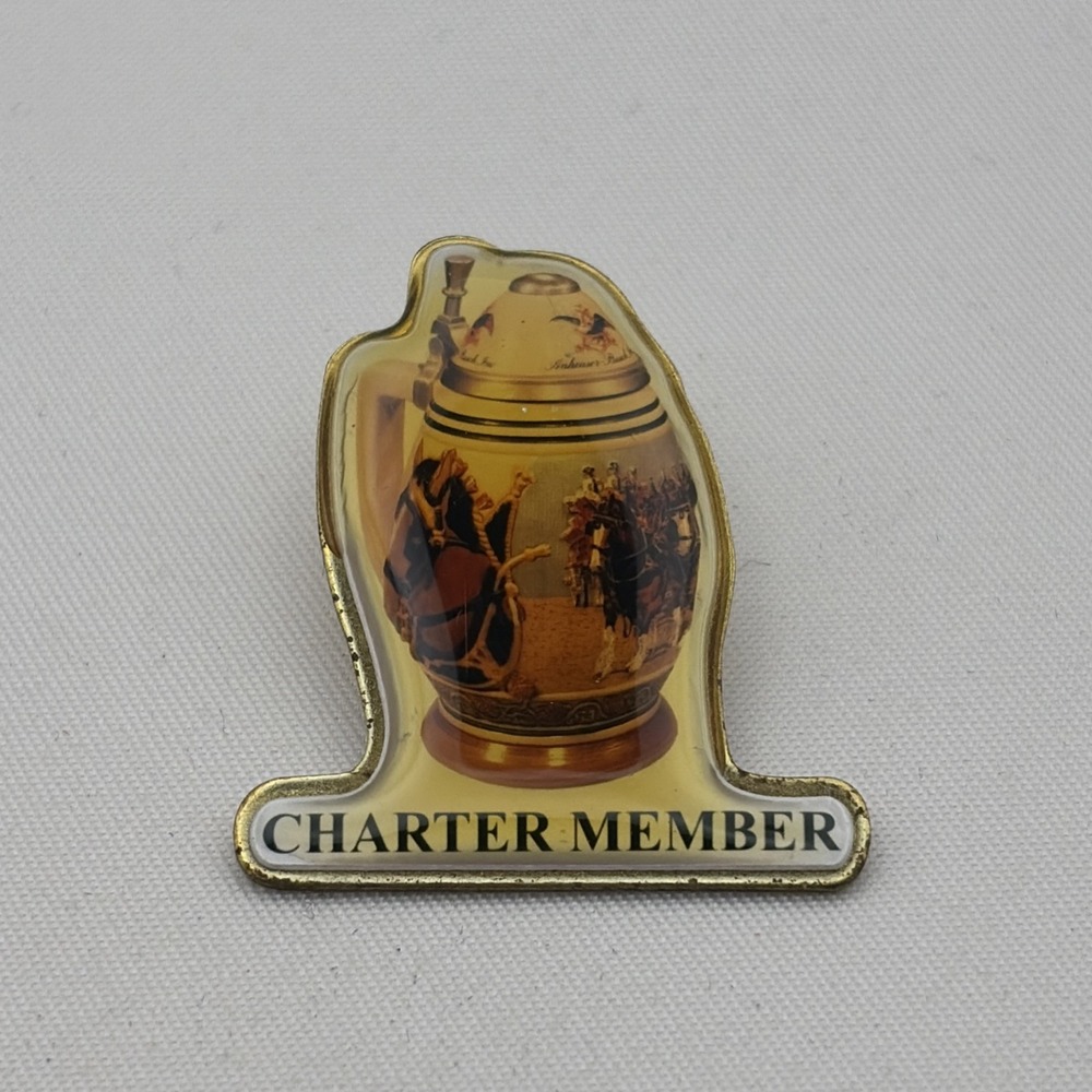 Anheuser Busch Charter Member Collector Beer Stein Lapel Hat Pin
